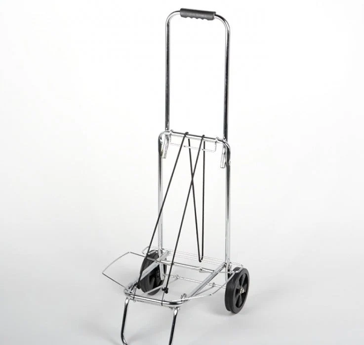 Reliable Chrome Foldable Folding Airport Luggage Suitcase Dolly Cart Advanced
