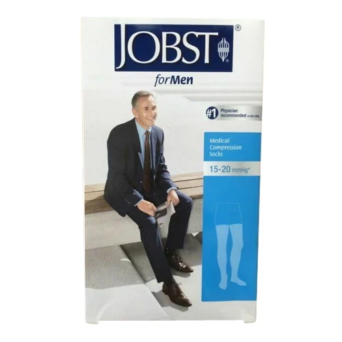 Long-Lasting Jobst Medical Legwear For Mens Socks Thigh High 15-20 Mmhg Compression Black Color Size Medium - 1 Box Proven