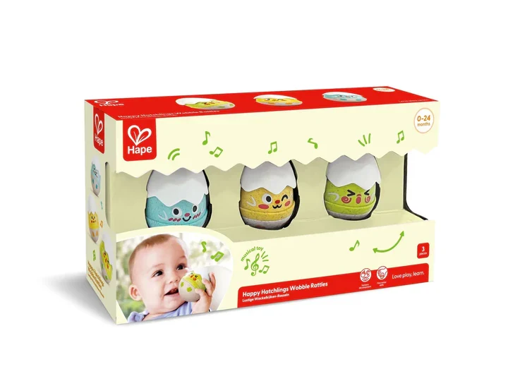 Practical Happy Hatchlings Wobble Rattles Recyclable