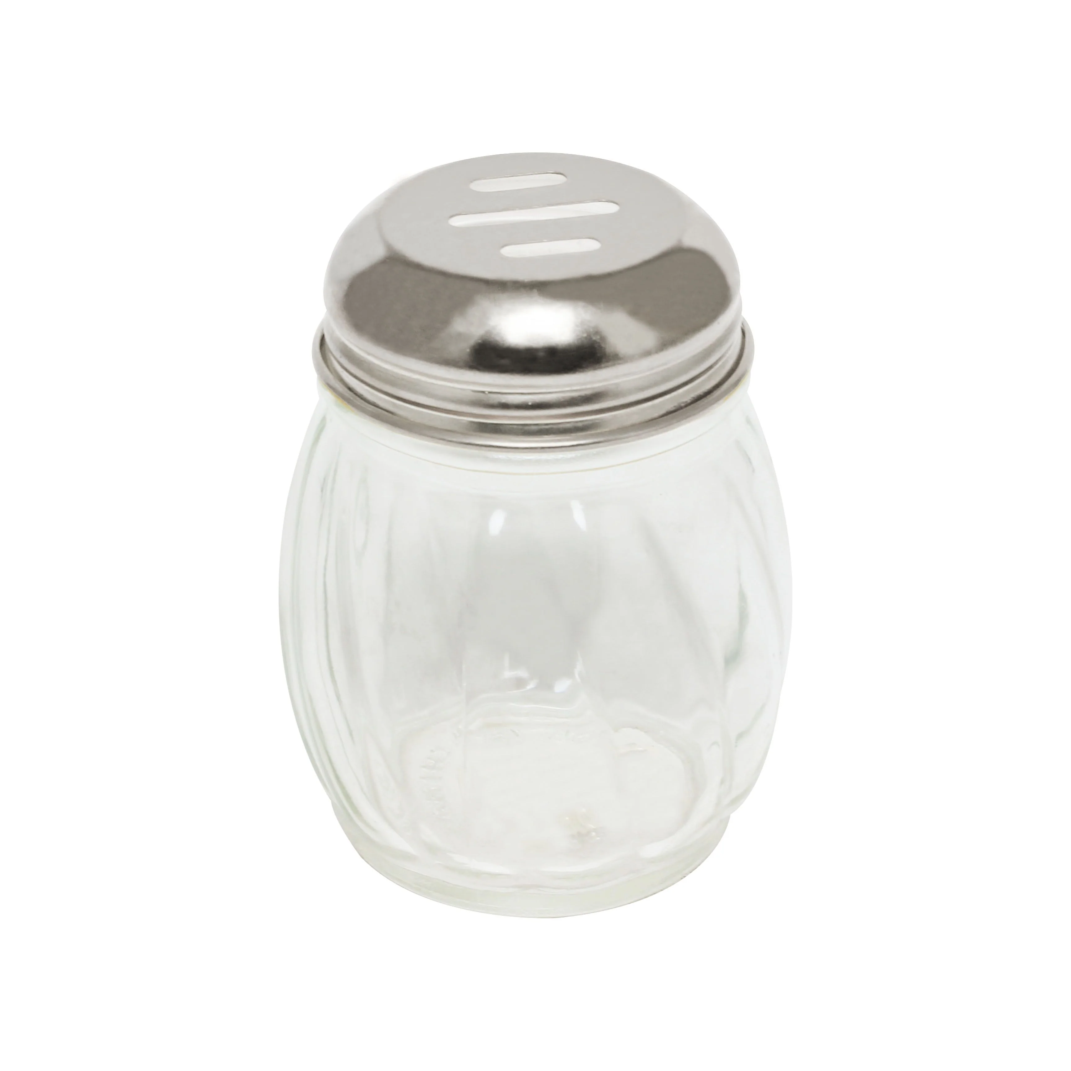 Fine Crafted Glass Slotted Swirl Parmesan Cheese Dispenser Food Server Shaker Each Clean