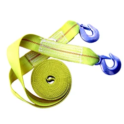 Breathable 20' ATV Car Truck Vehicle Towing Recovery Tow Web Strap Cable Rope with Hooks Organic