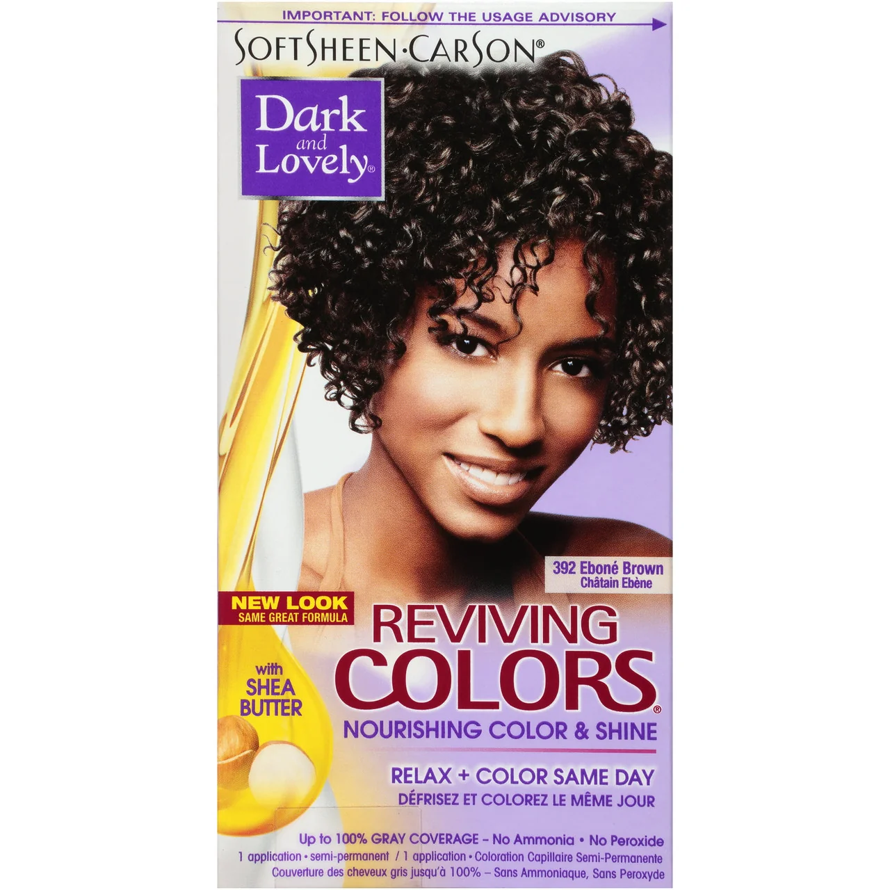 Comfortable Dark And Lovely Relax And Color Same Day 392 Haircolor Ebone Brown 1 Kit High-Quality