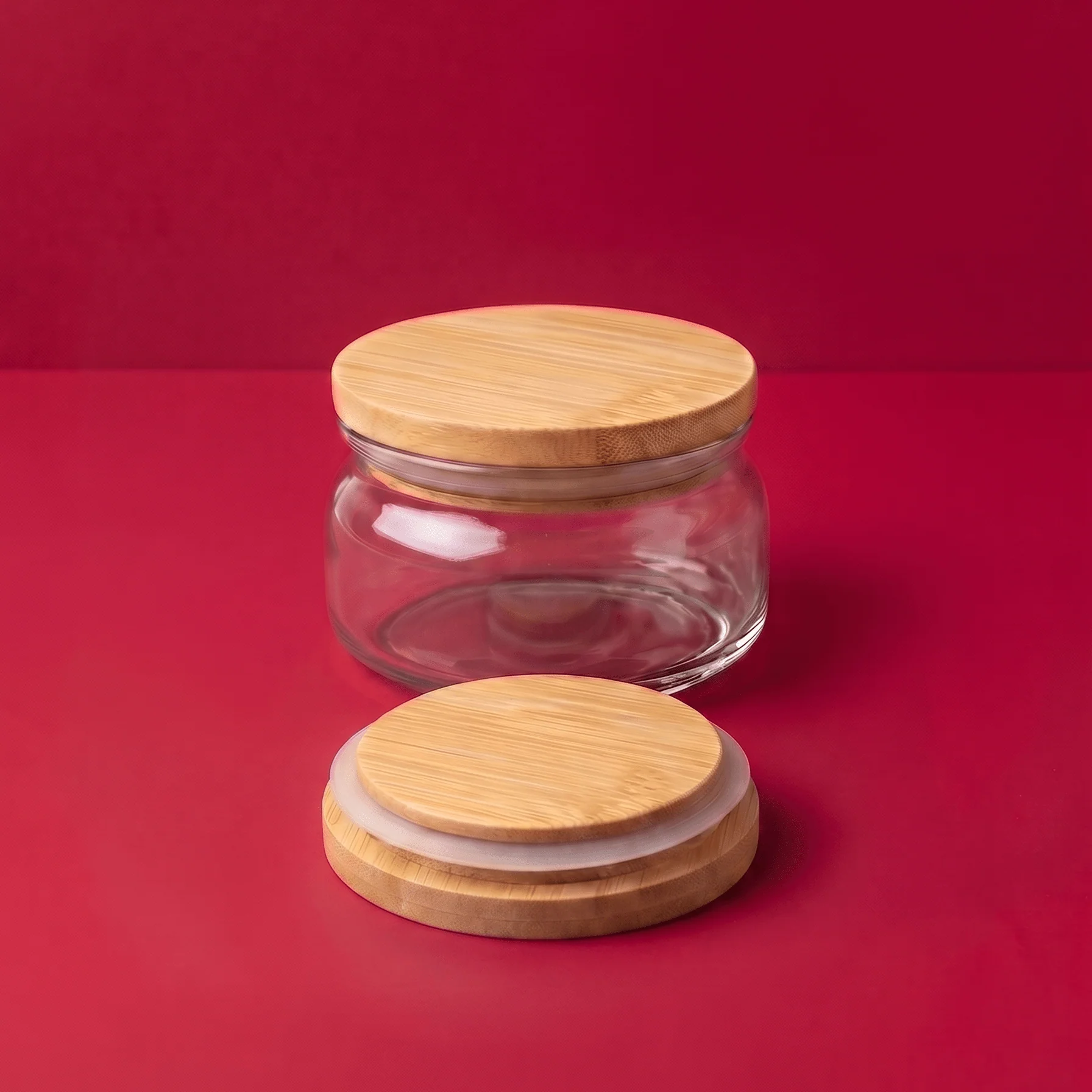 Classic Bamboo Glass Jar Lid Fits Specially Selected Creme Brulee Dessert Sophisticated