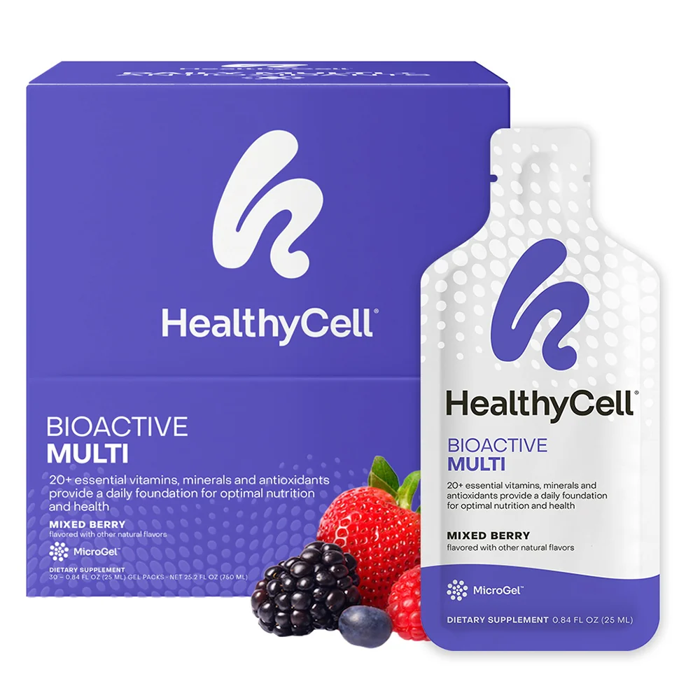 Casual Healthycell Bioactive Daily Liquid Multivitamin Support Health Foundation for brain with Focus and Recall 30Ea World-Class