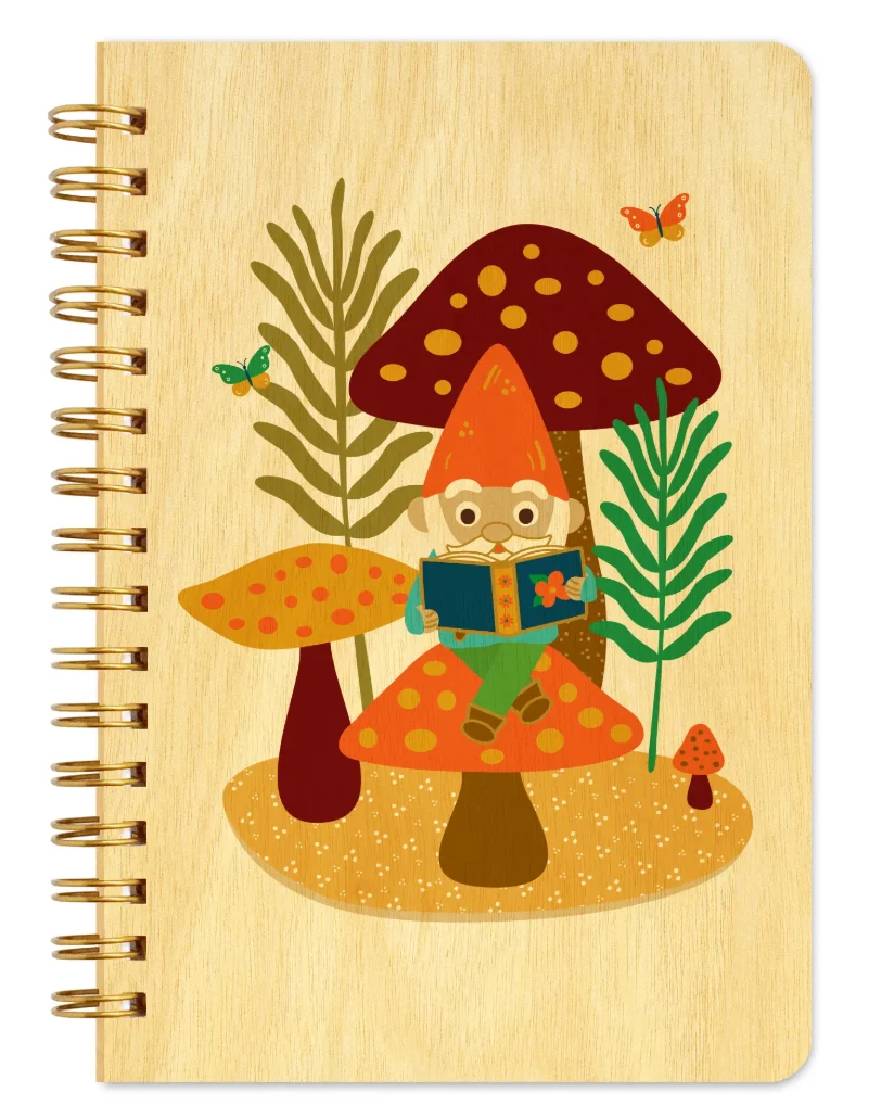 Healthy Wood Notebook Reading Gnome Breathable