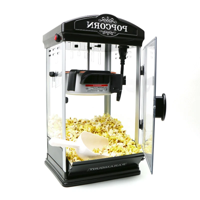 Expertly Made 8 oz Home Tabletop Popcorn Making Machine Black Crafted