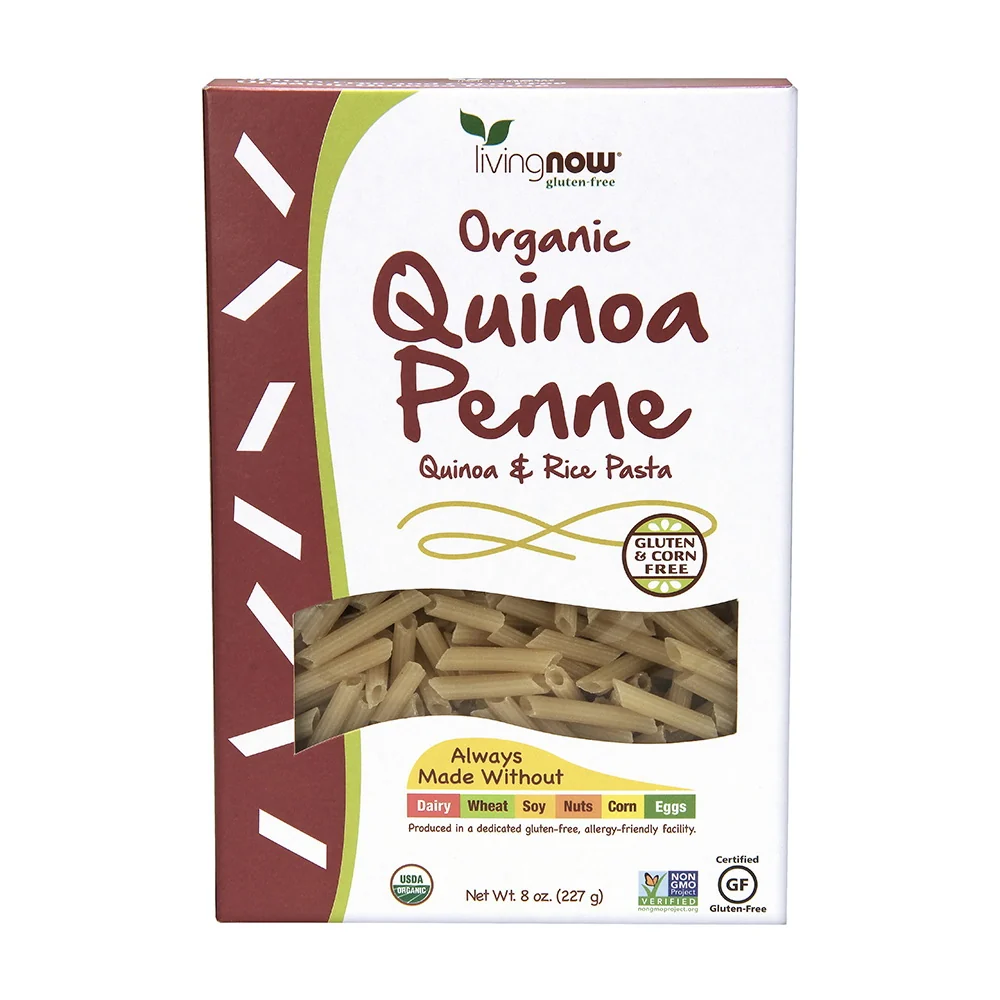 Consistent Now Foods Organic Quinoa Penne Quinoa Rice Pasta 8 Oz Original