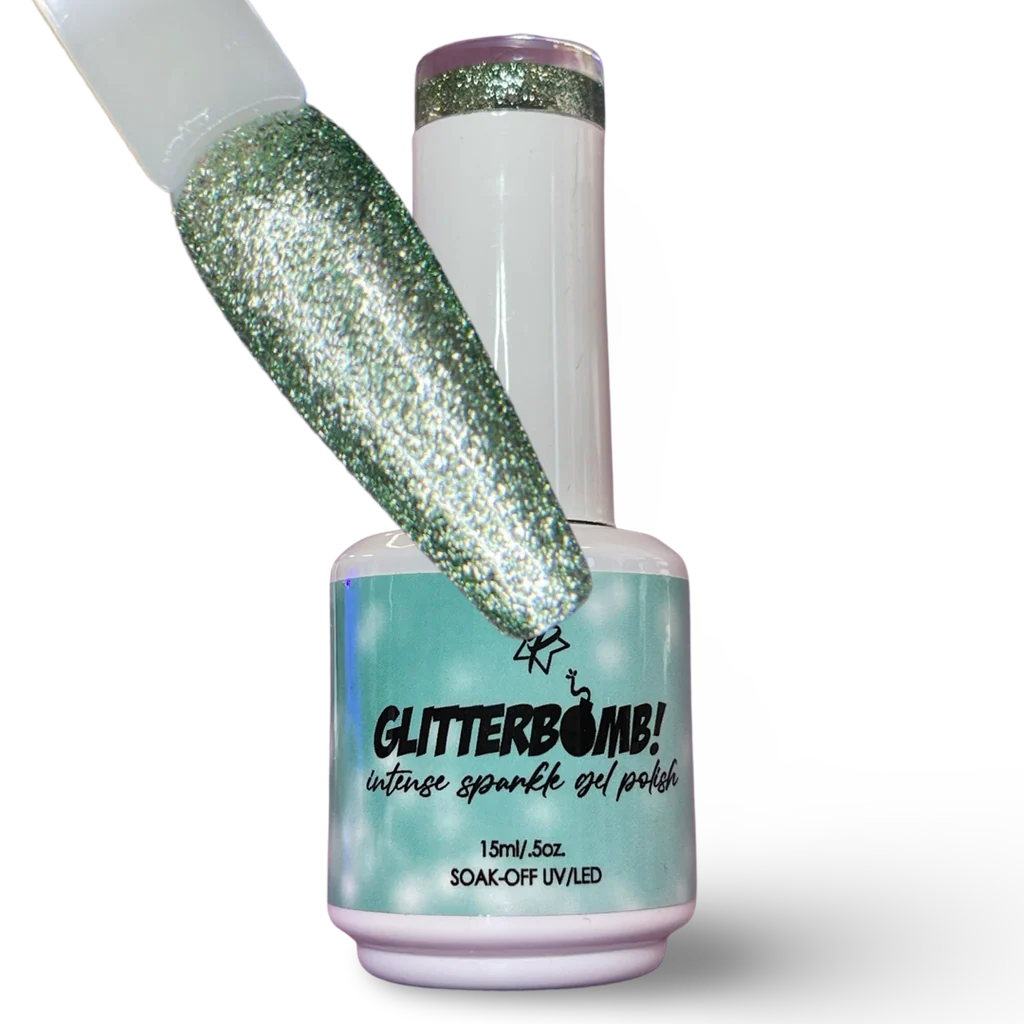 Classic Glitter Bomb Gel Polish - Moss Superior