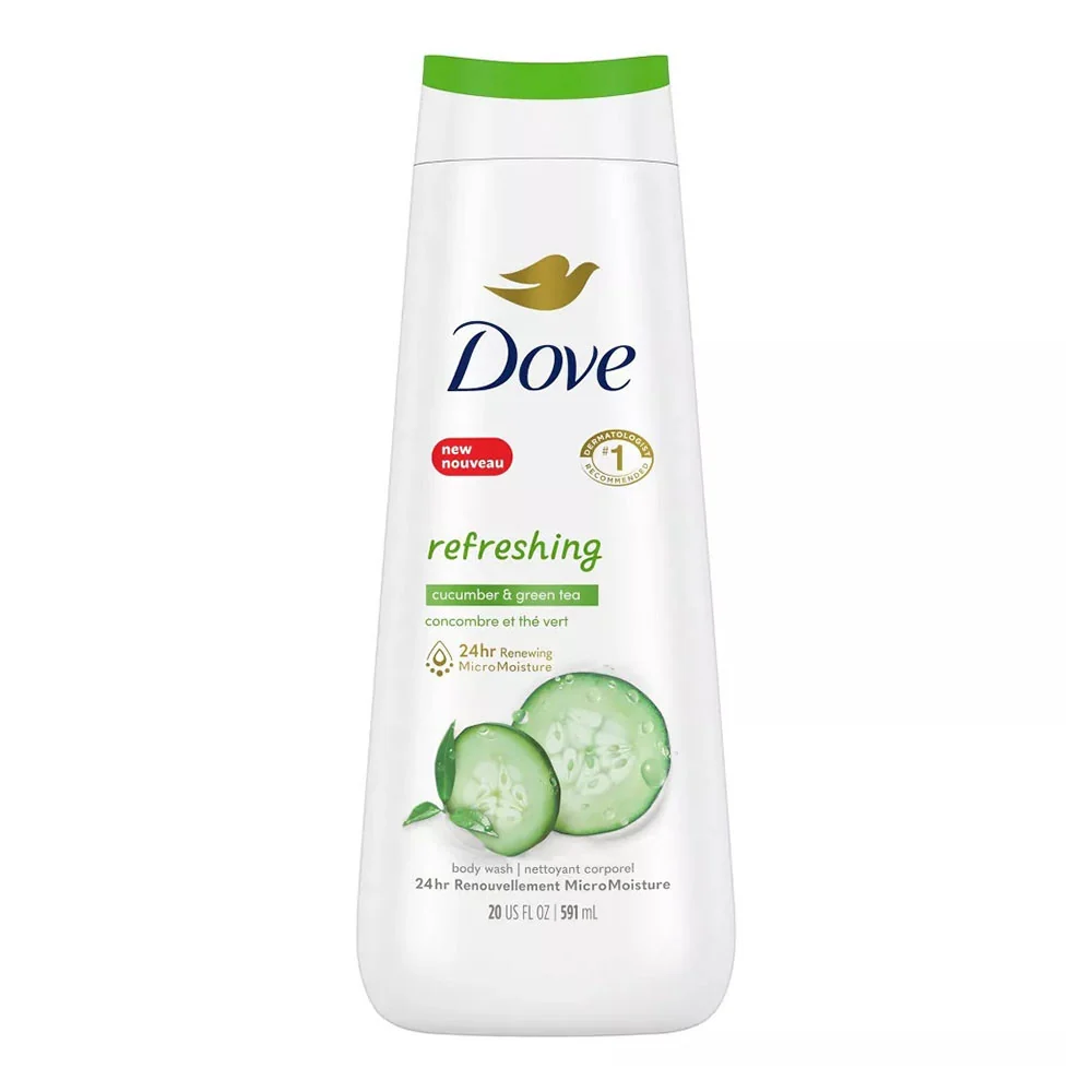 Authentic Dove Body Wash Cool Moisture Cucumber and Green Tea 20 Oz Original