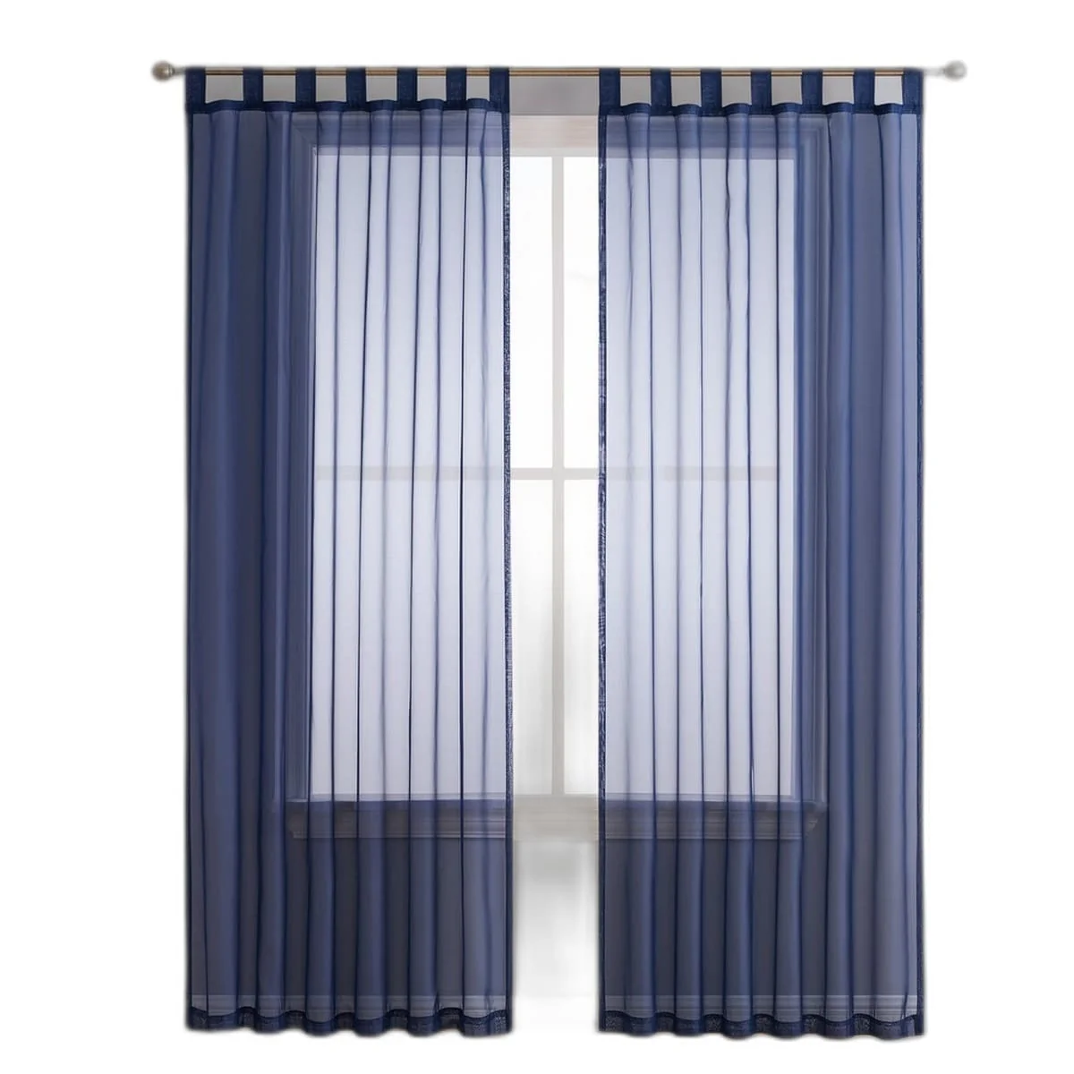 Exclusive Thd Marni Sheer Voile Tab Top Window Curtain Panels for Living Room Bedroom Set of 2 Panels Selected