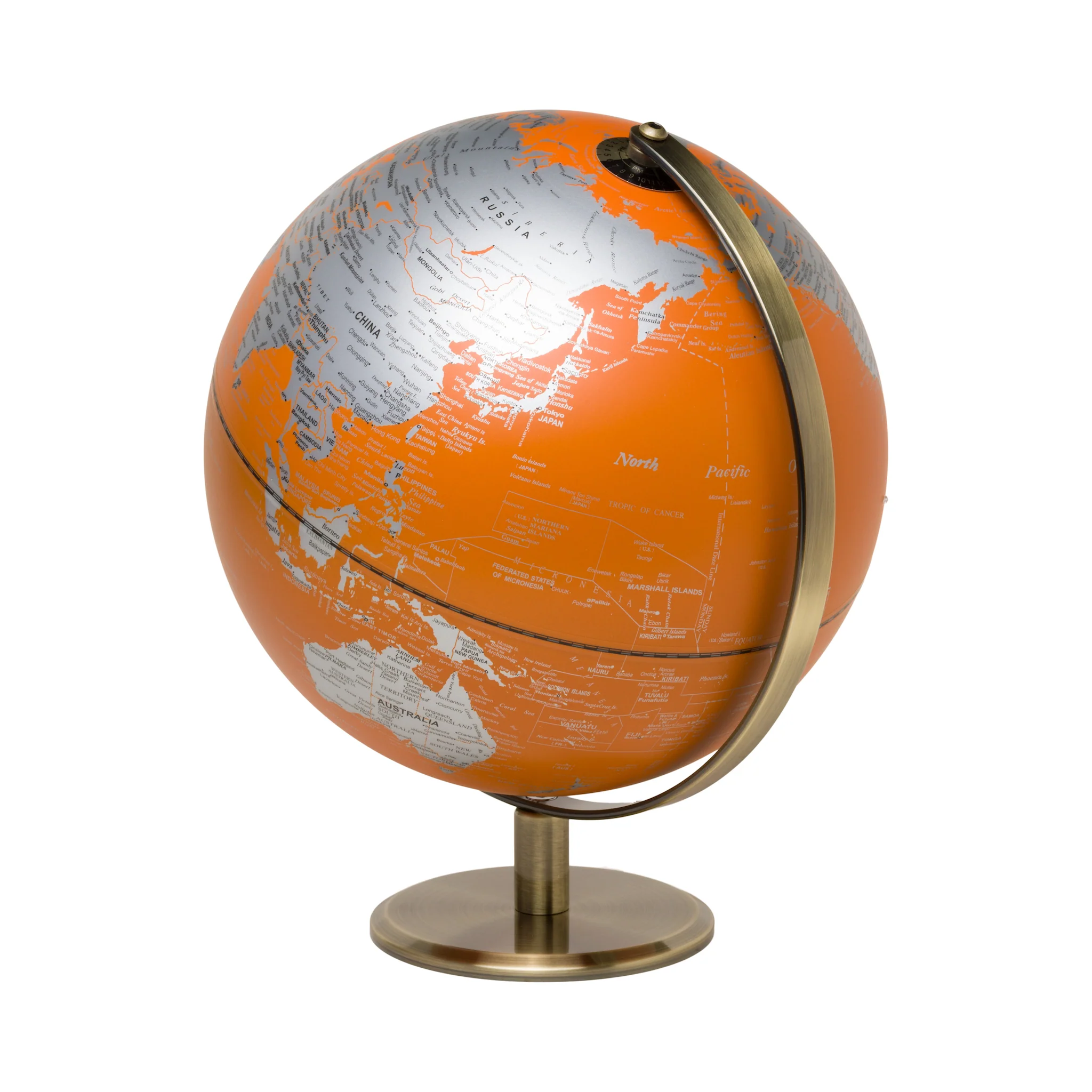 Crafted 10 Orange World Globe Light Traditional