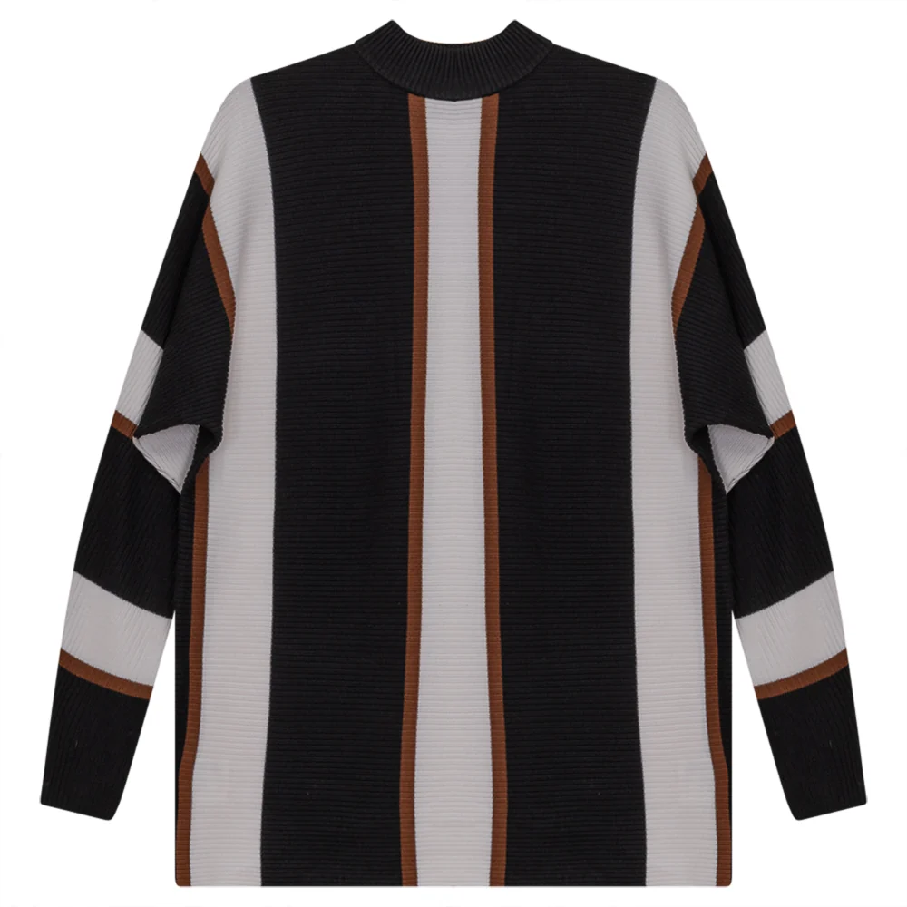 Trendy Maternity Striped Sweater Verified