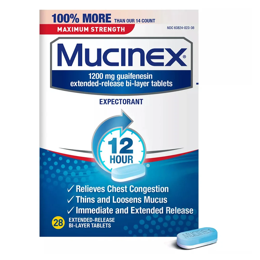 User-Friendly Mucinex Expectorant Maximum Strength 1200 Mg Tablets - 28 Ea Breathable
