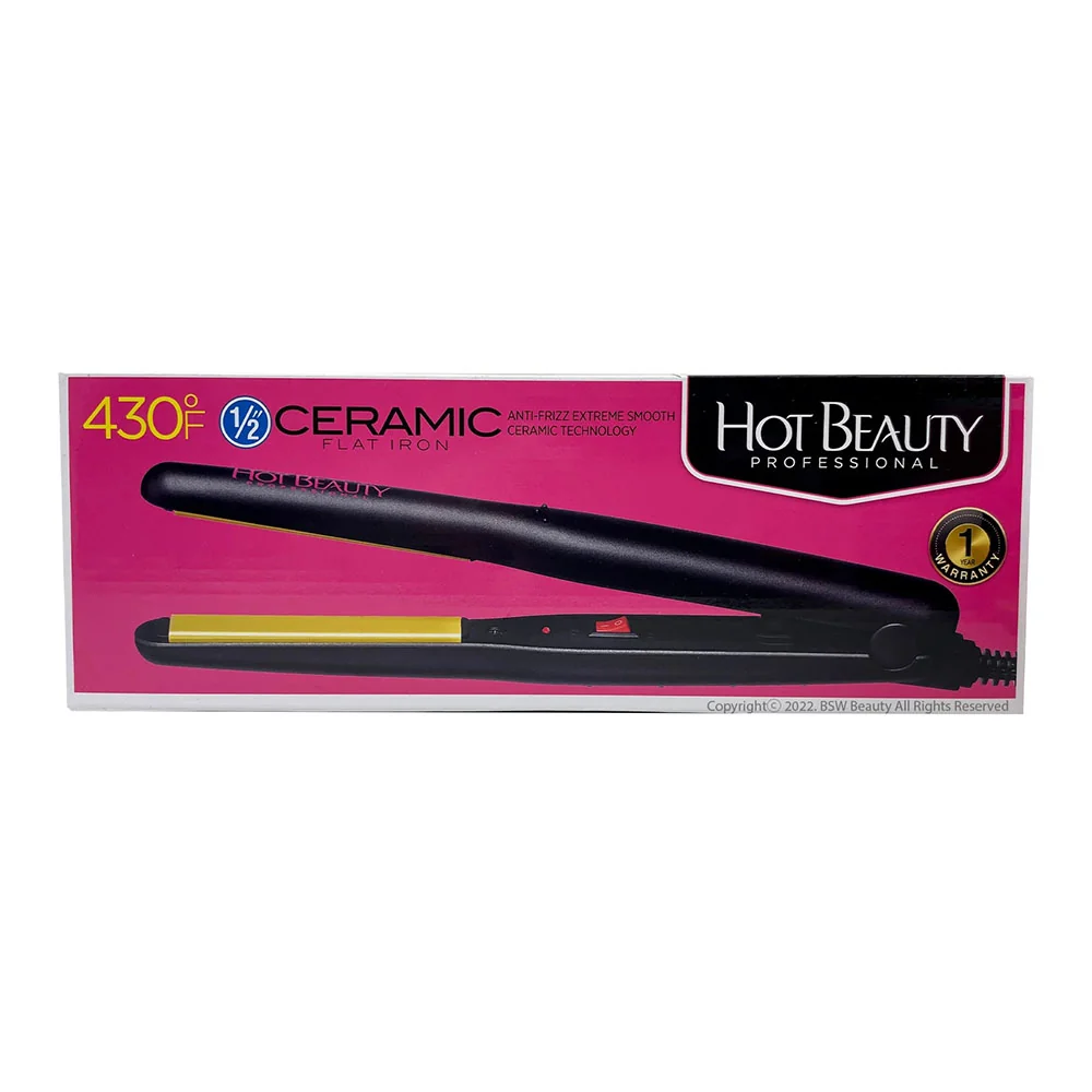 Dependable Hot Beauty Professional 1 2 Inch Ceramic Flat Iron 1 Ea Secure