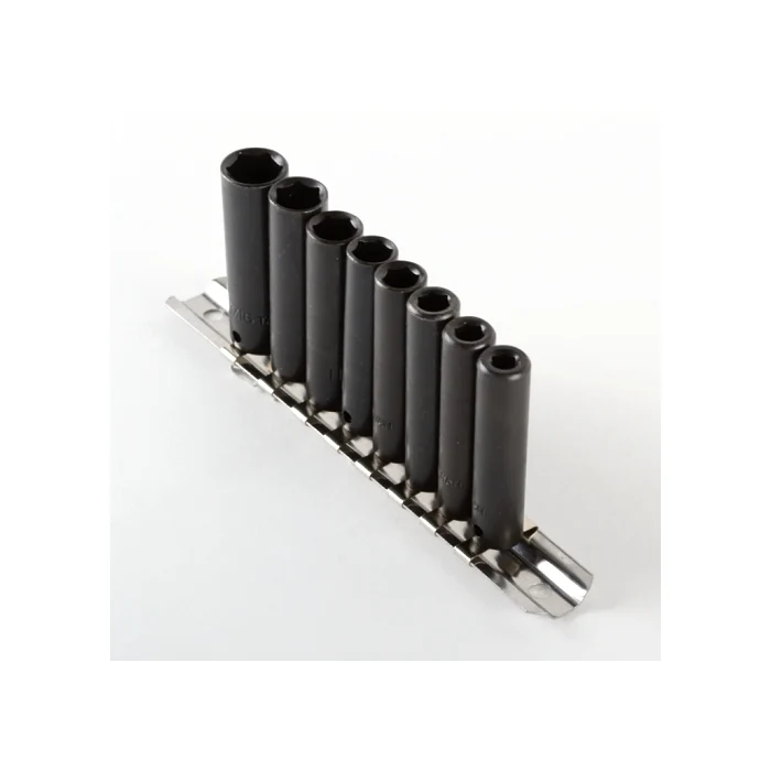 Artisan 9 pc 1 4 Deep Impact Socket Set - SAE - Black High-End