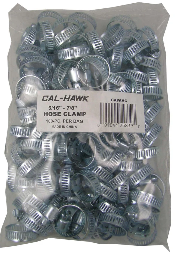 High-End 100 Piece Bulk Bag of Metal Steel Hose Clamps 5 16 to 7 8 Diameter Versatile