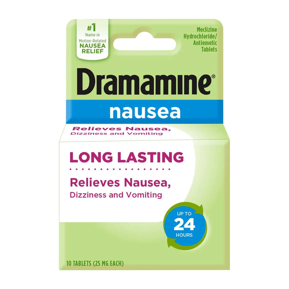 Proven Dramamine Nausea Long Lasting Nausea Relief Tablets 10 Ea Original