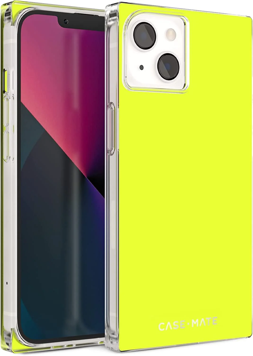 Verified Case-Mate Blox Iphone 14 13 Case - Neon Lemon 10ft Drop Protection Compatible with Magsafe Luxury Cover with Edges for Iphone 14 13 6.1 Anti-Scratch Shock Absorbent Fine Crafted