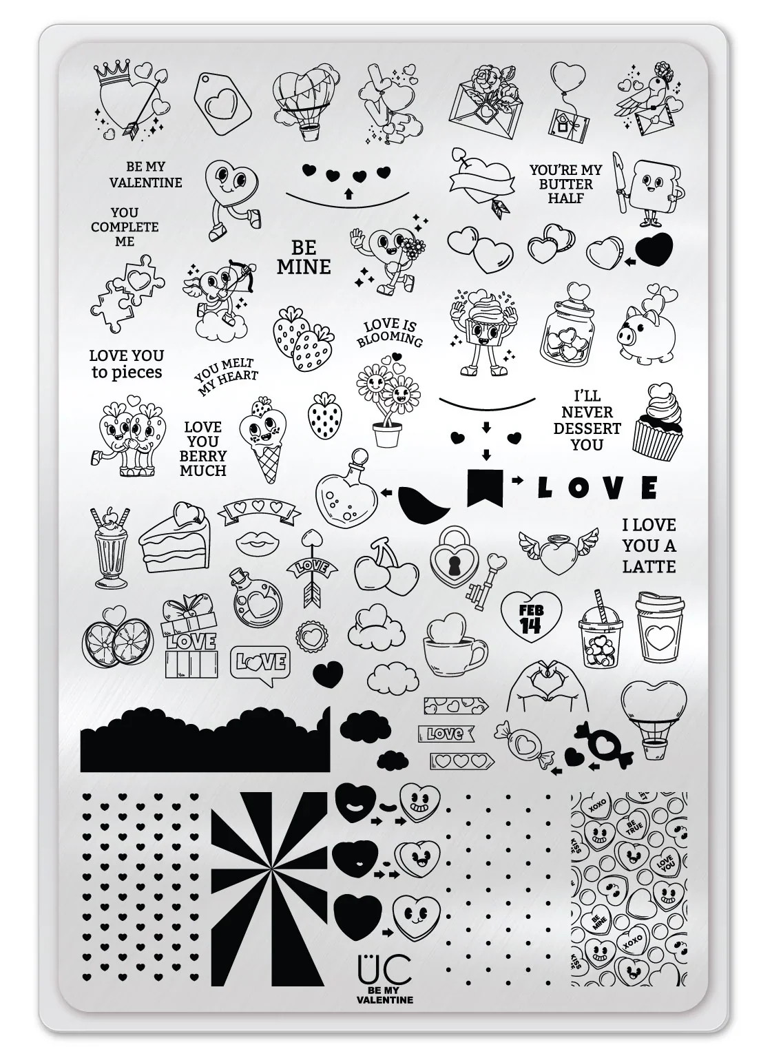 Reusable Be My Valentine - Uber Chic Stamping Plate Convenient