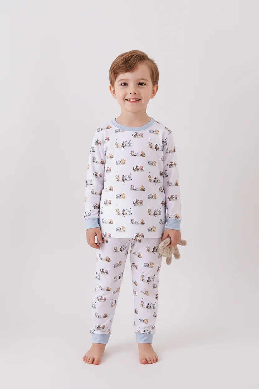 Trusted Premium character print bamboo pants set Modern