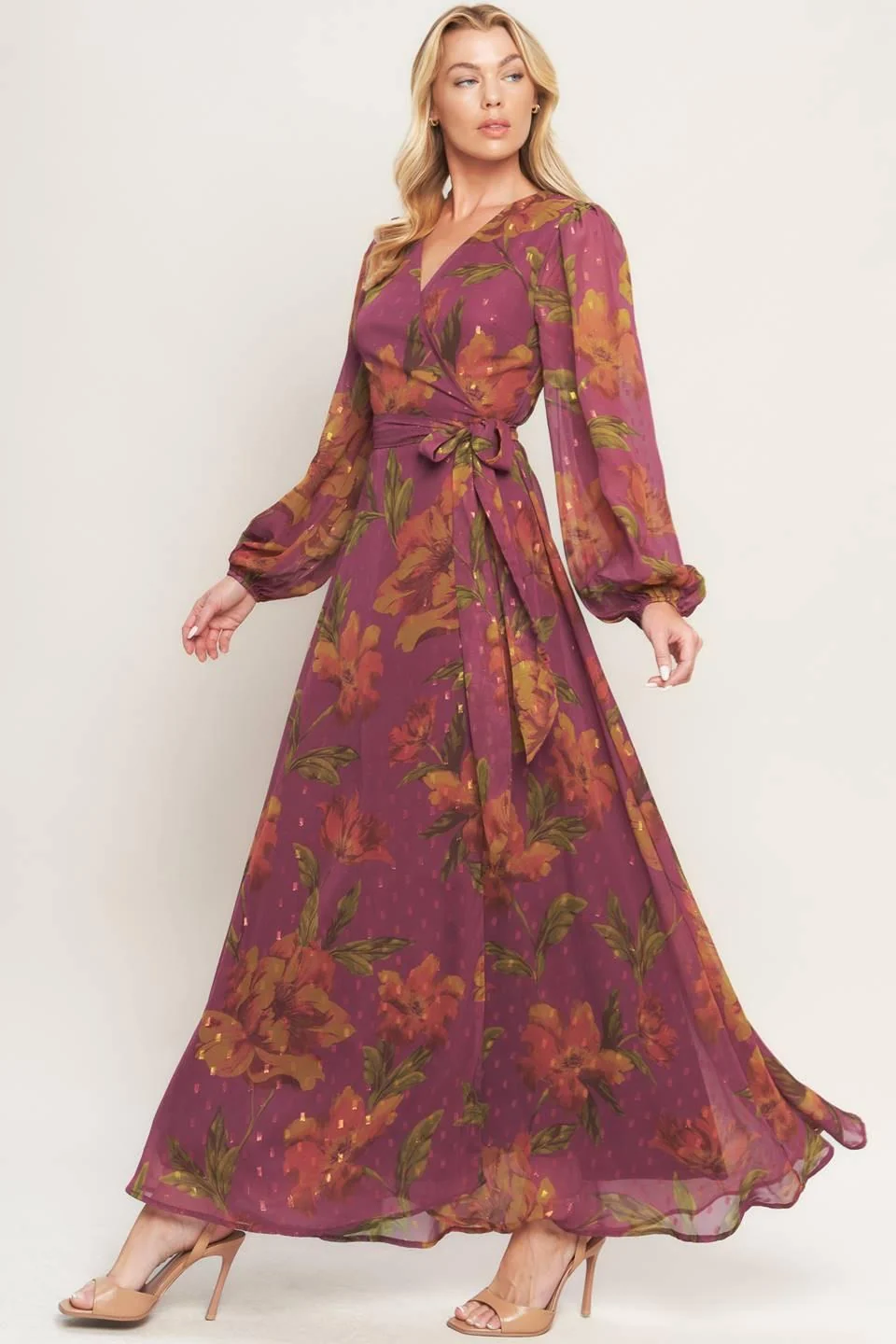 User-Friendly Ember Garden Woven Maxi Dress Genuine
