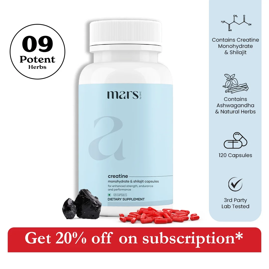 Trusted Mars Creatina Monoidrato Micronizzata Capsule Potenziata con Shilajit per la forza muscolare la potenza e la resistenza Fine