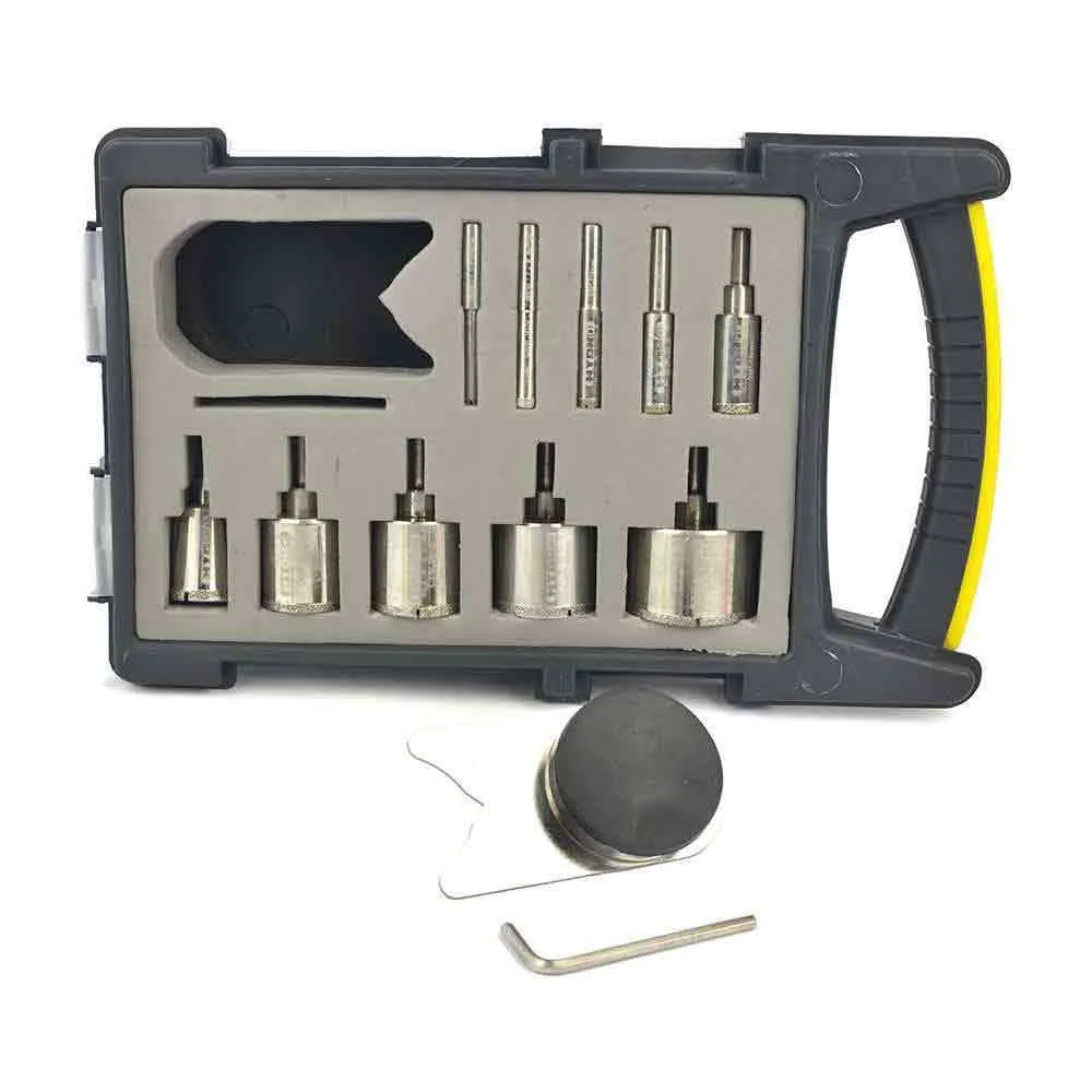 Fast Large Diamond Hole Saw Drill Bit Guide Kit For Glass Tile Granite Rocks Refined