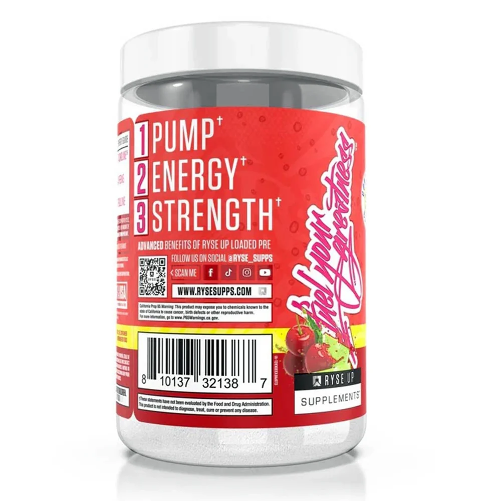 Minimalist Ryse Loaded Daily Pre Workout Powder Kool Aid Cherry Limeade Pump Energy Strength 15.1Oz 430g Premium