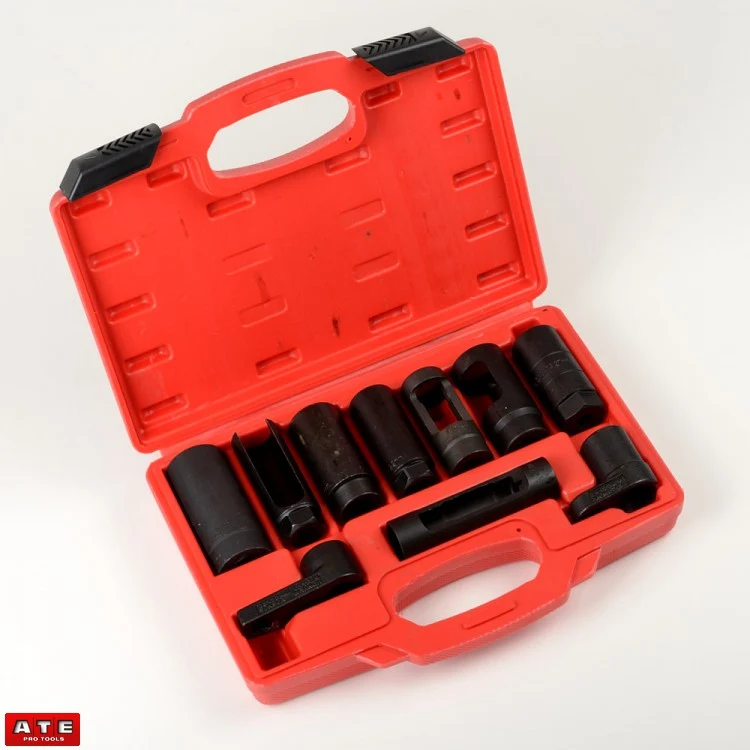 Long-Lasting 10pc Automotive Socket Oxygen Sensor Installer Remover Tool Kit Lightweight