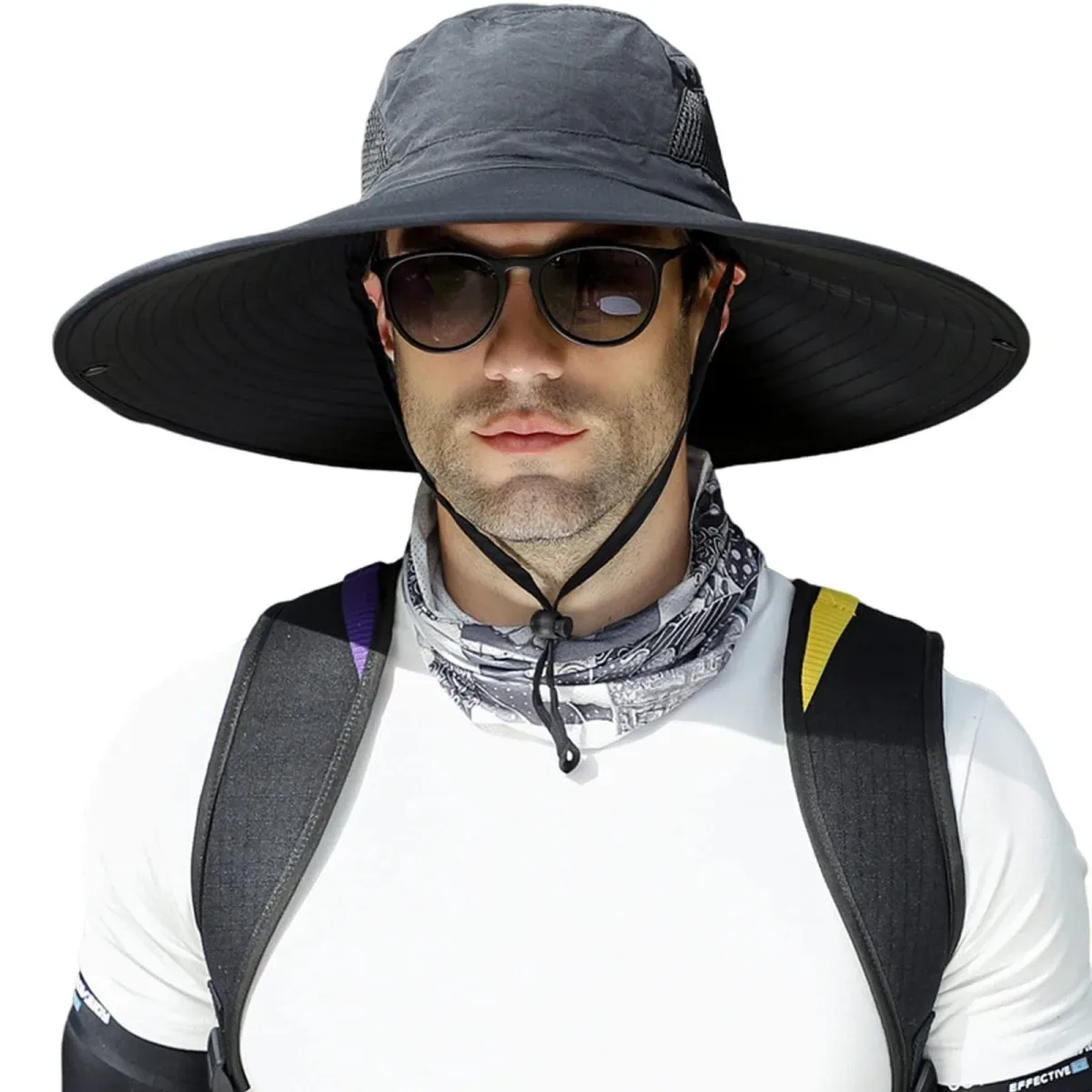 Recyclable Men s UV Protection Wide Brim Boonie Hat Fine