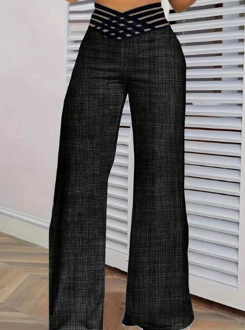 User-Friendly Girls' Solid Color Hollow High Waist Slimming Fashion Versatile Home Clothes Pants✨ Girls' Solid Color Hollow High Waist Slimming Pants - Your Go-To Summer Essential ✨ Pure
