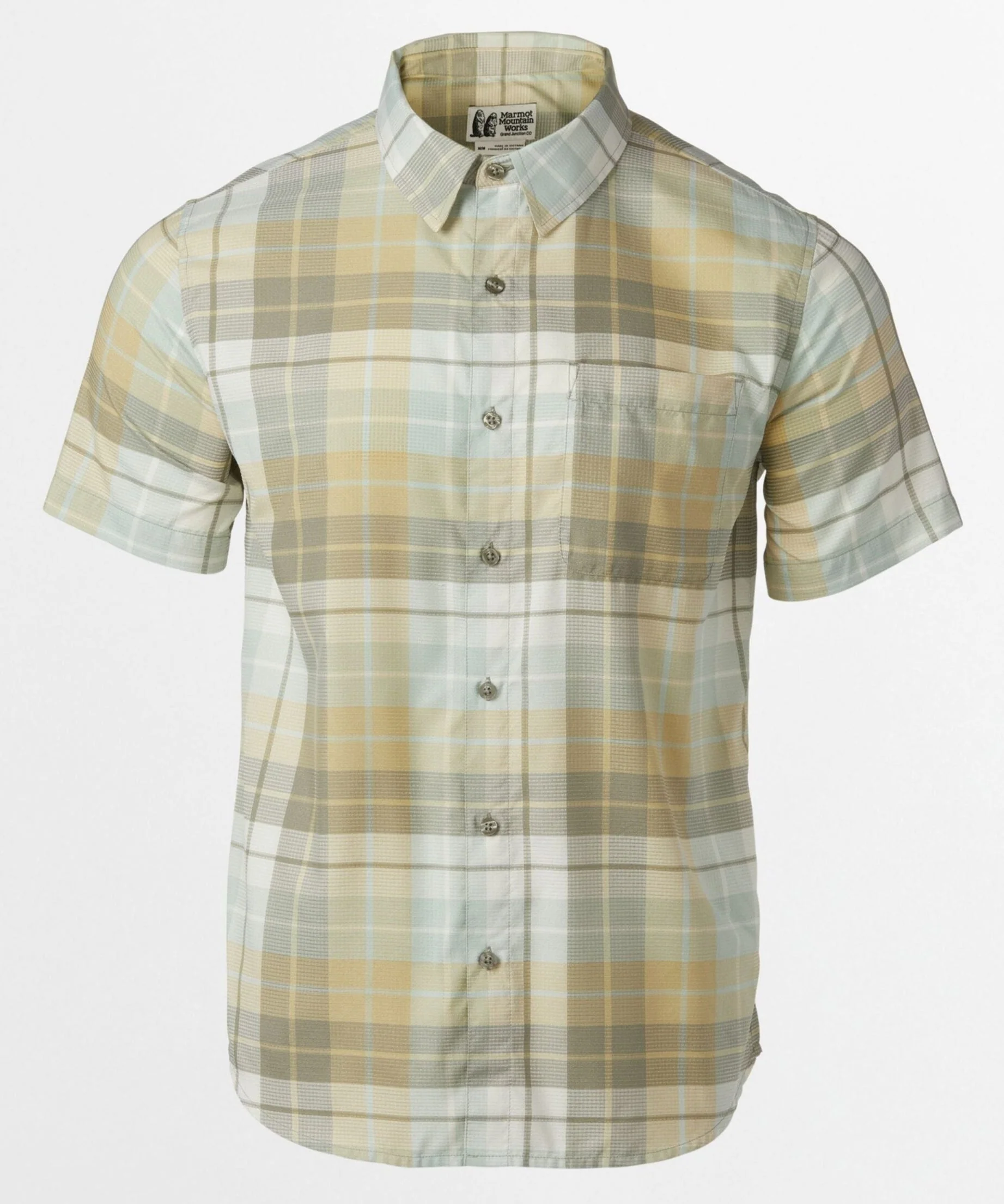Breathable Marmot Men's Aerobora Novelty Short Sleeve Button Down Shirt Minimalist