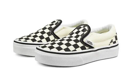 Sophisticated Vans Classic Kids' Sneakers — Black White Checkerboard User-Friendly