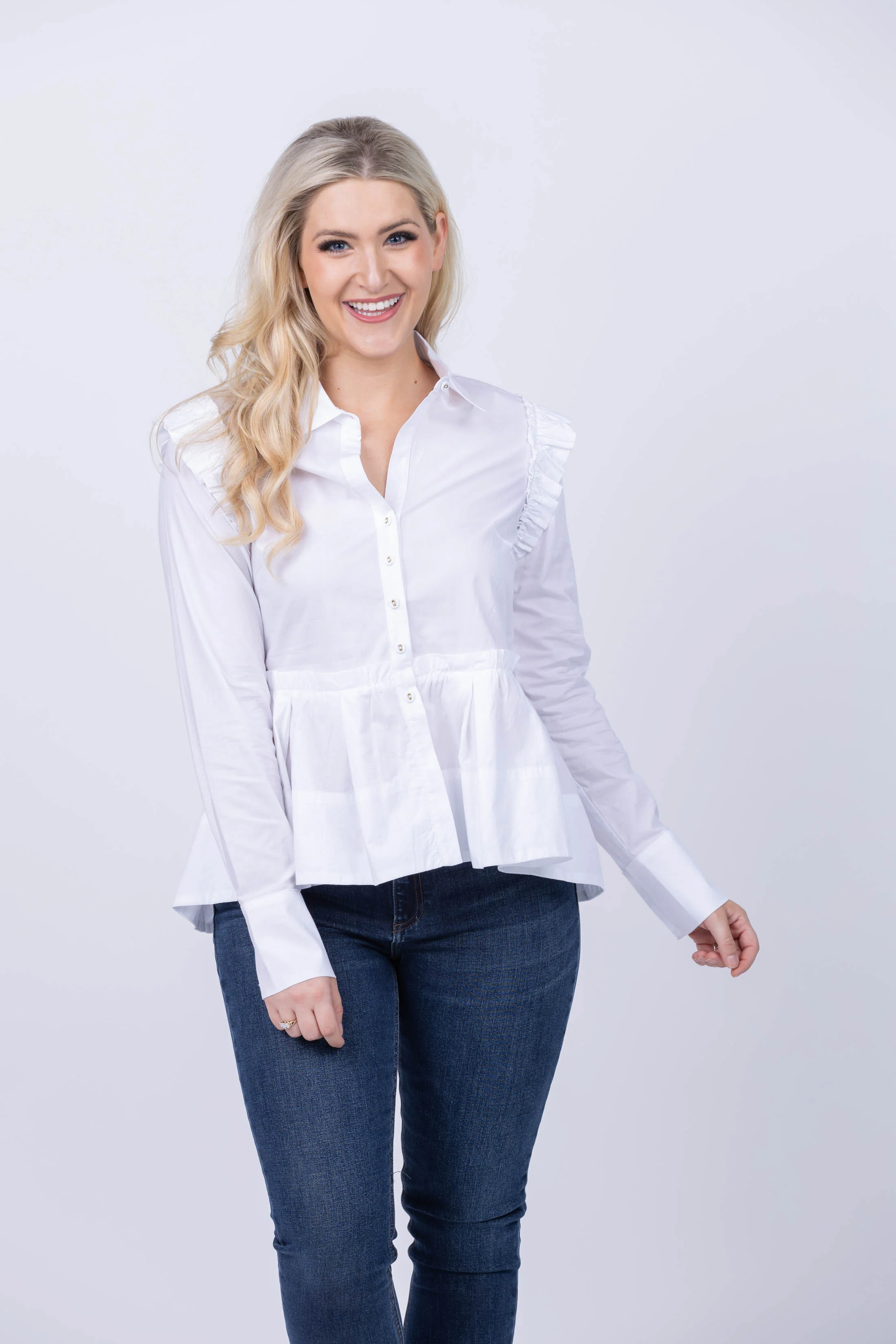 Certified Cara Cara Aurelia Top in White Carefully Designed