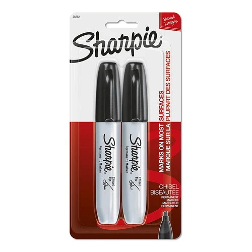 Fast Sanford Sharpie Permanent Marker Black Chisel Tip 2 Ea Expertly Made