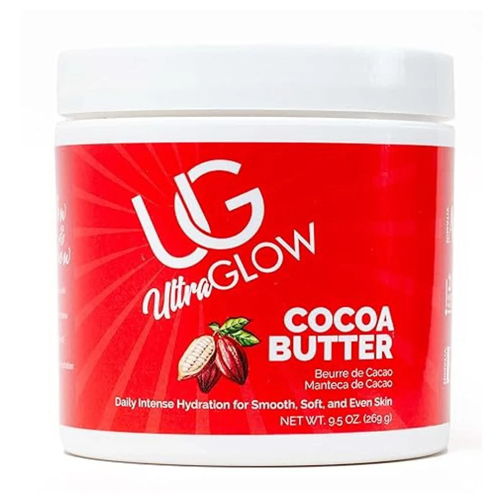 Classic Ultra Glow Solid Cocoa Butter Jar Rich with Aloe Vera and Coconut Oil Restores Moisture to Dry Rough Skin Softens and Smoothes All Skin Types 9.5Oz 269g Organic