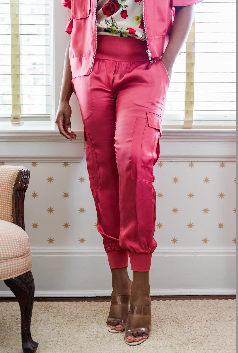 Expertly Made Cinq a Sept Giles Pant in Sour Cherry Specialty
