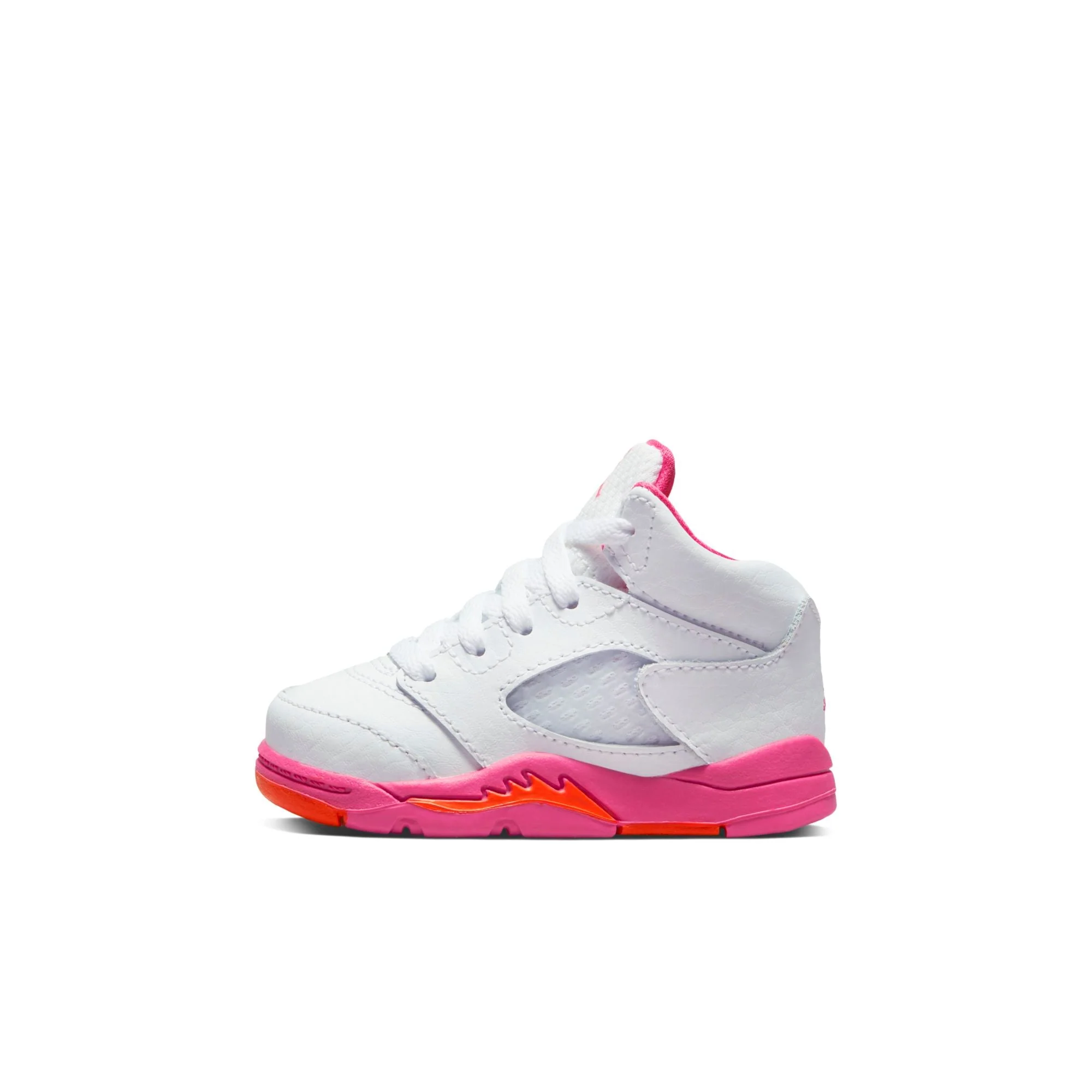 Comfortable Air Jordan Toddlers Retro 5 Td 'Wnba Pinksicle Safety Orange' Sneakers Exceptional