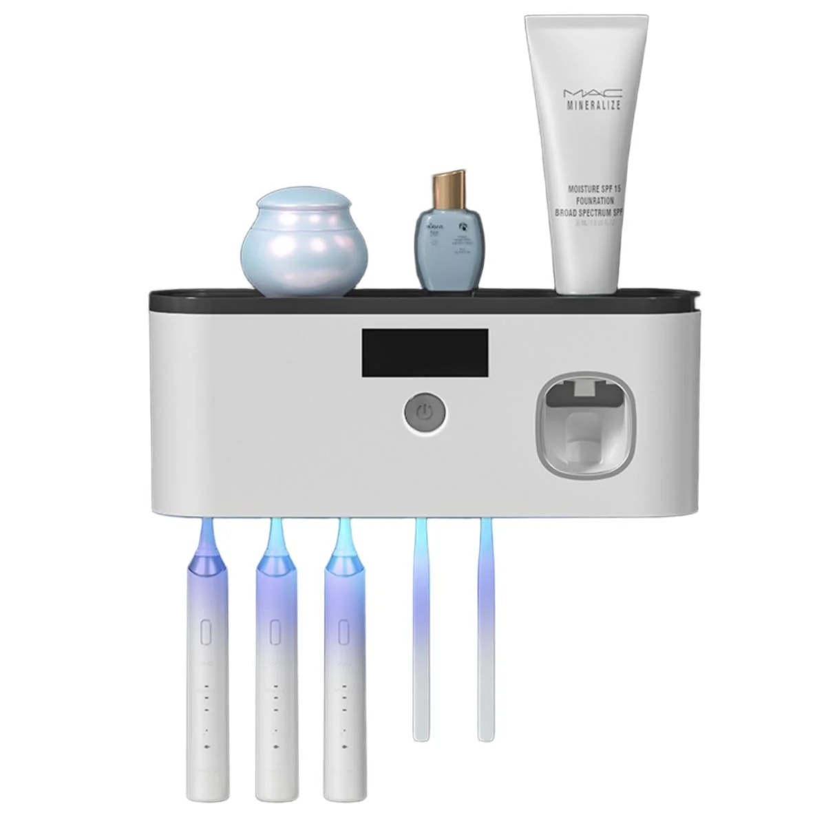 Elite UV Toothbrush Sanitizer with Toothpaste Dispenser Contemporary