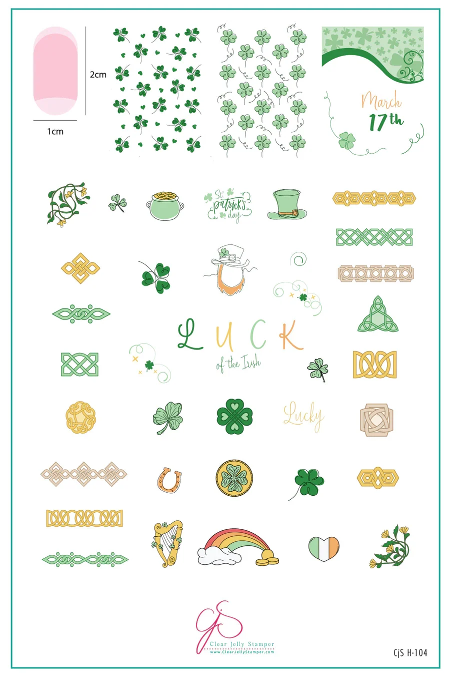Enhanced Luck CjSH-104 - Clear Jelly Stamping Plate High-Grade