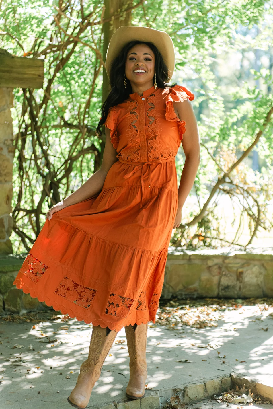 Specialty Love The Label Romy Dress in Cinnamon Prestigious