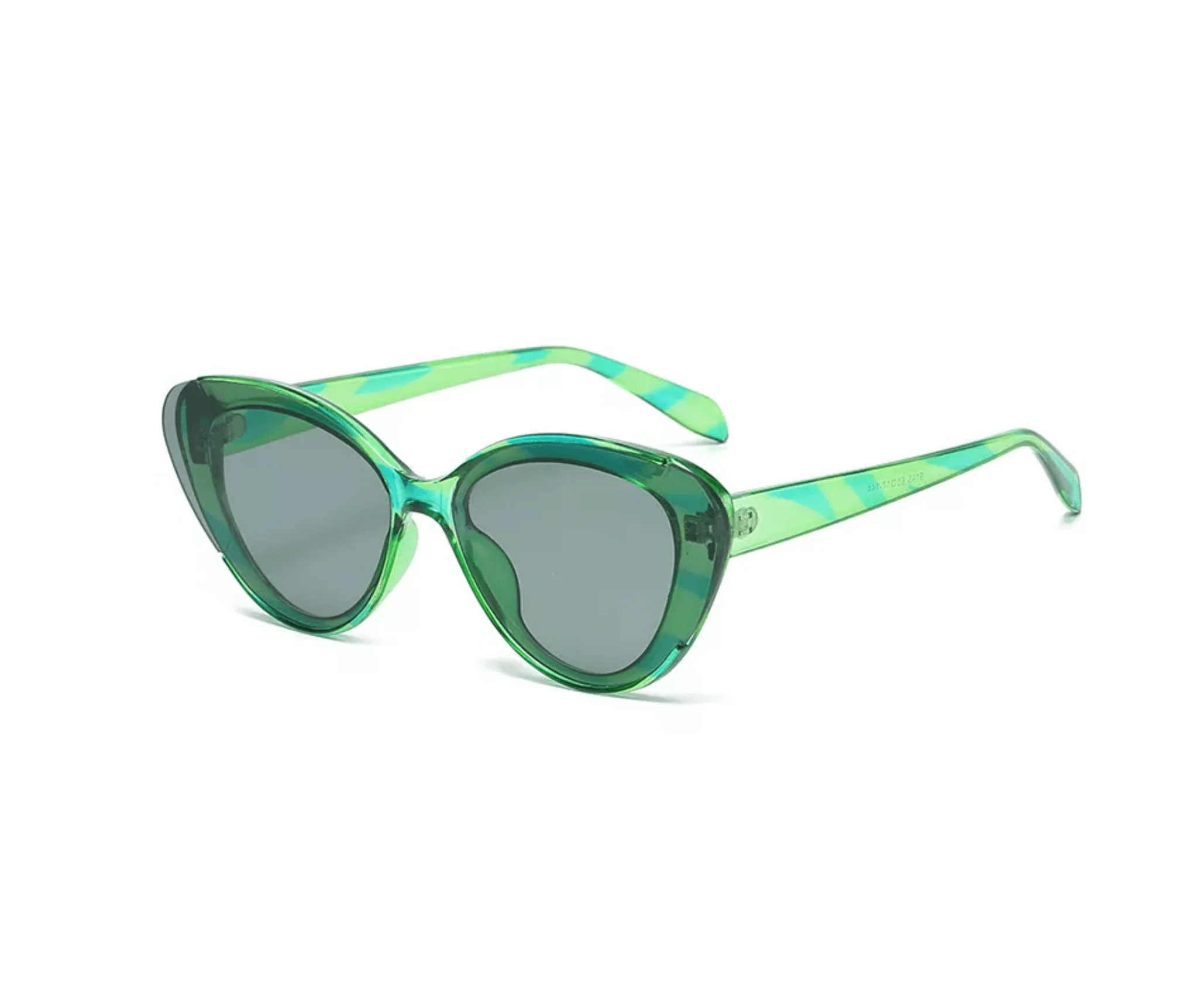 Advanced Green Marbled Cat Eye Fashion Sunglasses Sustainable