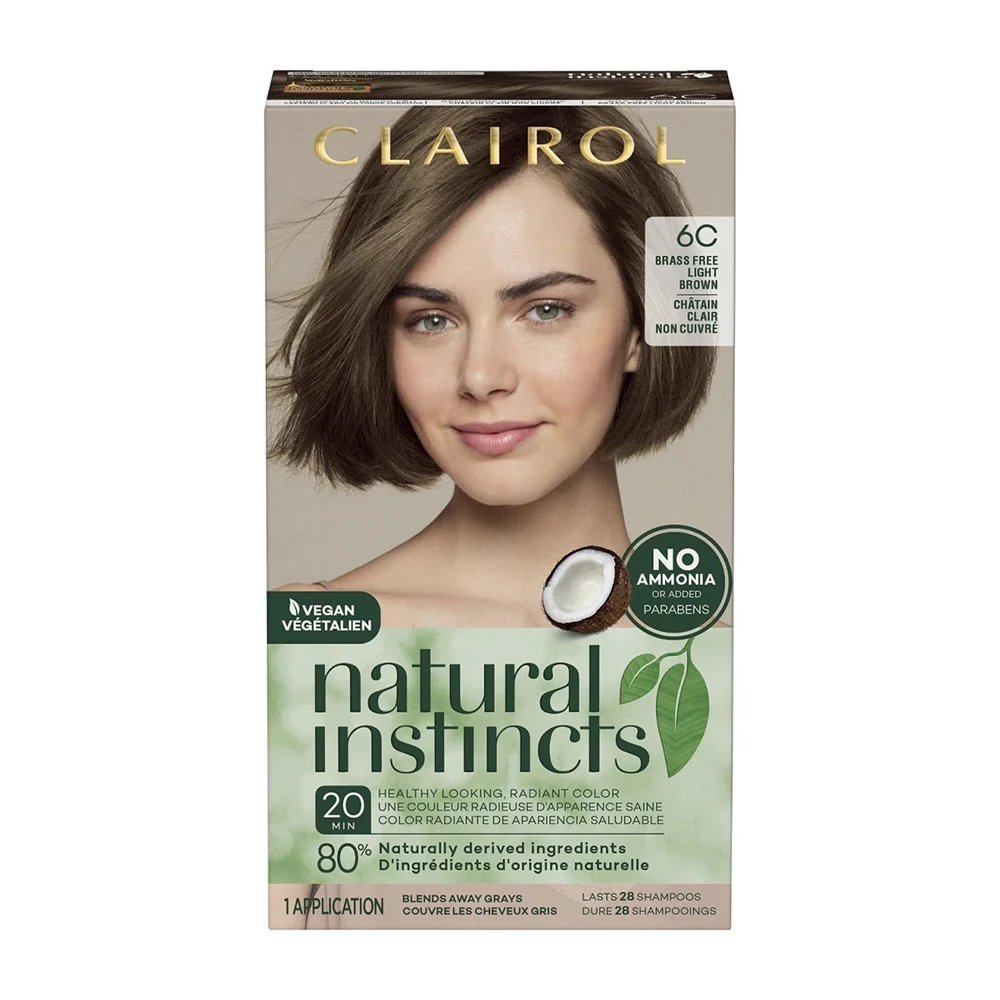 Comfortable Clairol Natural Instincts Brass Haircolor 6C Light Brown - 1 Ea Specialty