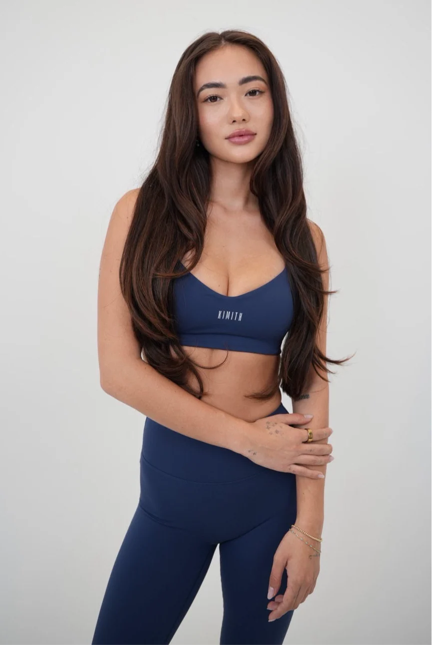 Lightweight I Live in Luxury Navy Blue Sports Bra Outstanding