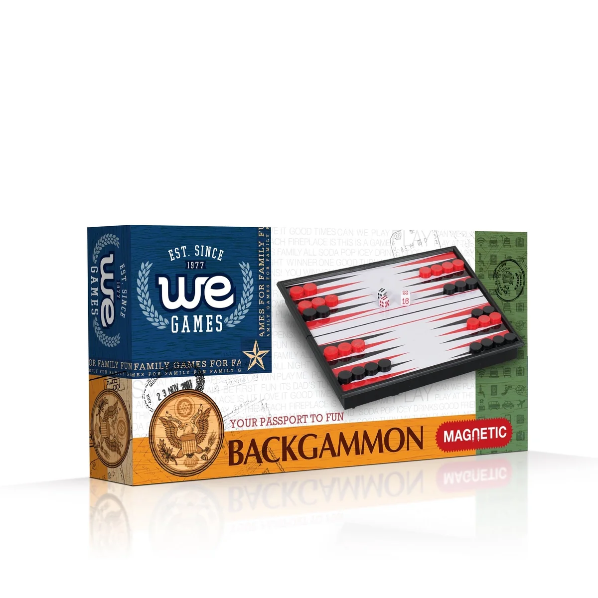 Contemporary Backgammon Magnetic Travel Set Fast
