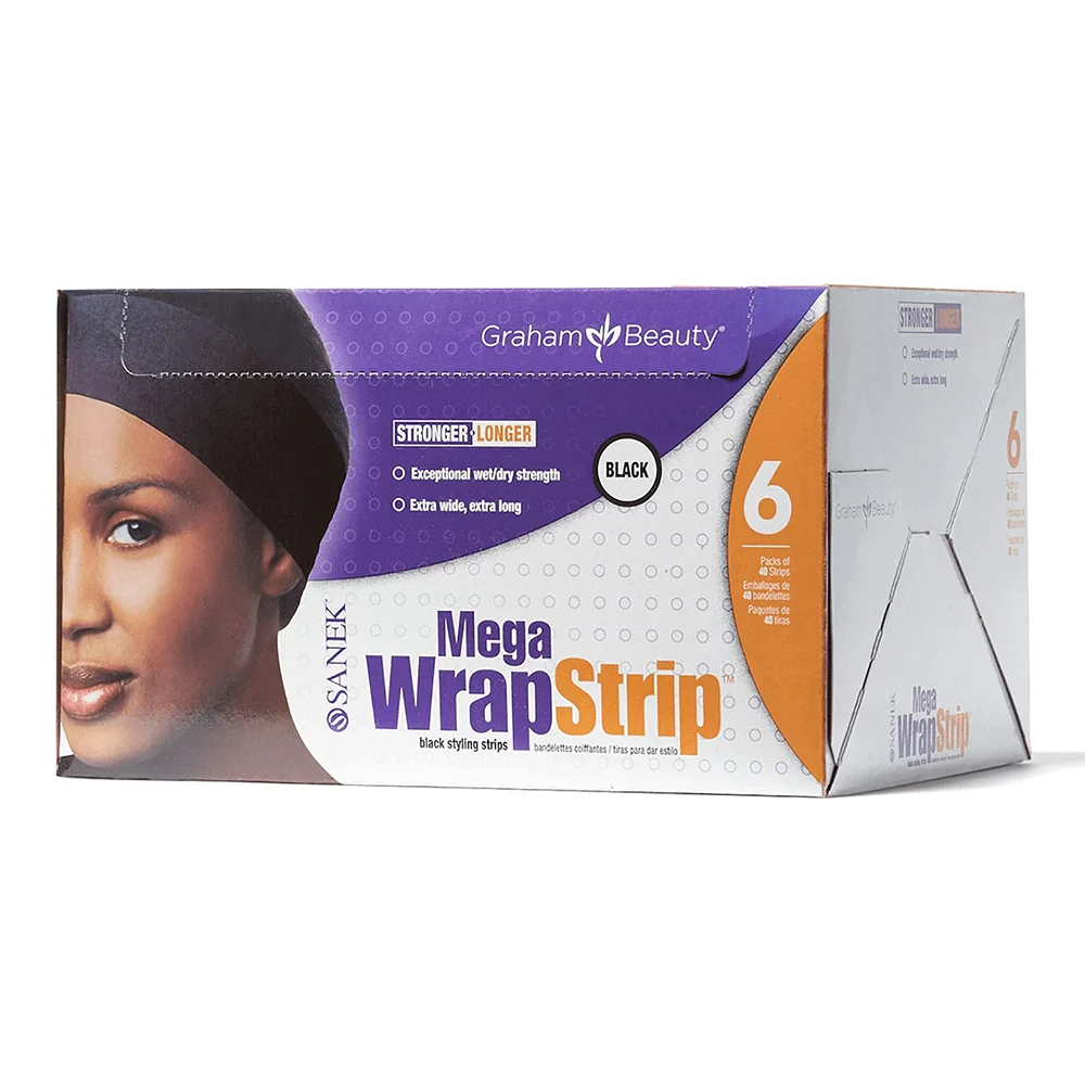 Detailed Graham Beauty Sanek Salon Supplies Mega Wrap Strips Black Hair Styling 40Ea Specialty