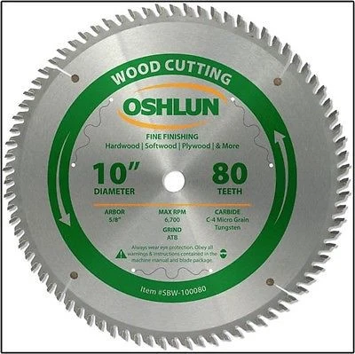 Easy-to-Use 10 80T Fine Cut Carbide Tip Wood Cutting Miter Table Chop Saw Blade Trusted