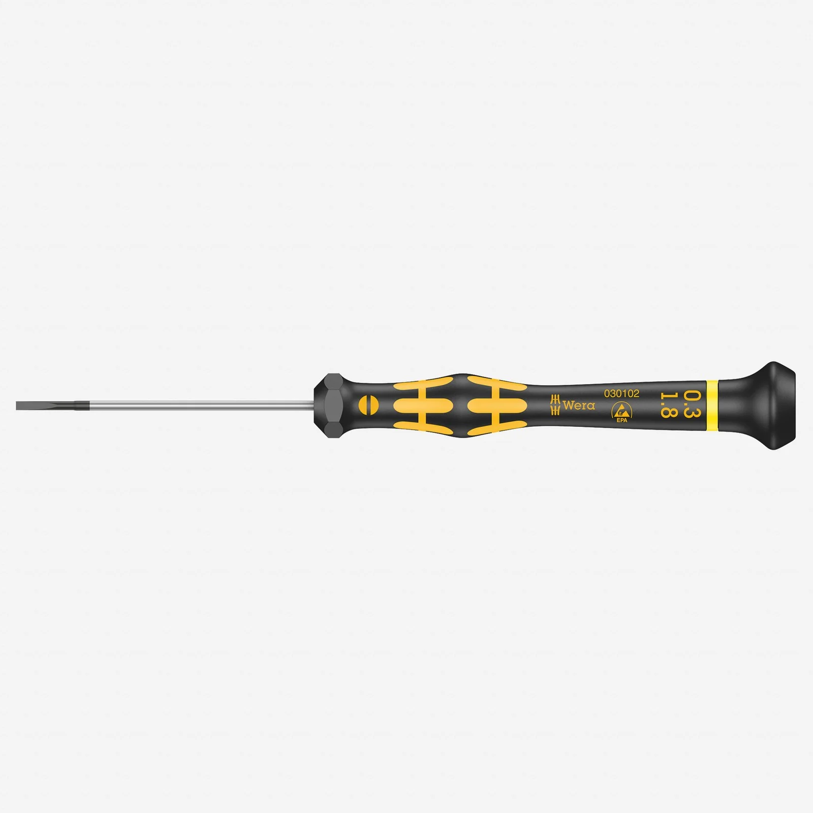 Crafted Wera 030102 1.8 x 60mm ESD Safe Slotted Precision Screwdriver 05030102002 Pure