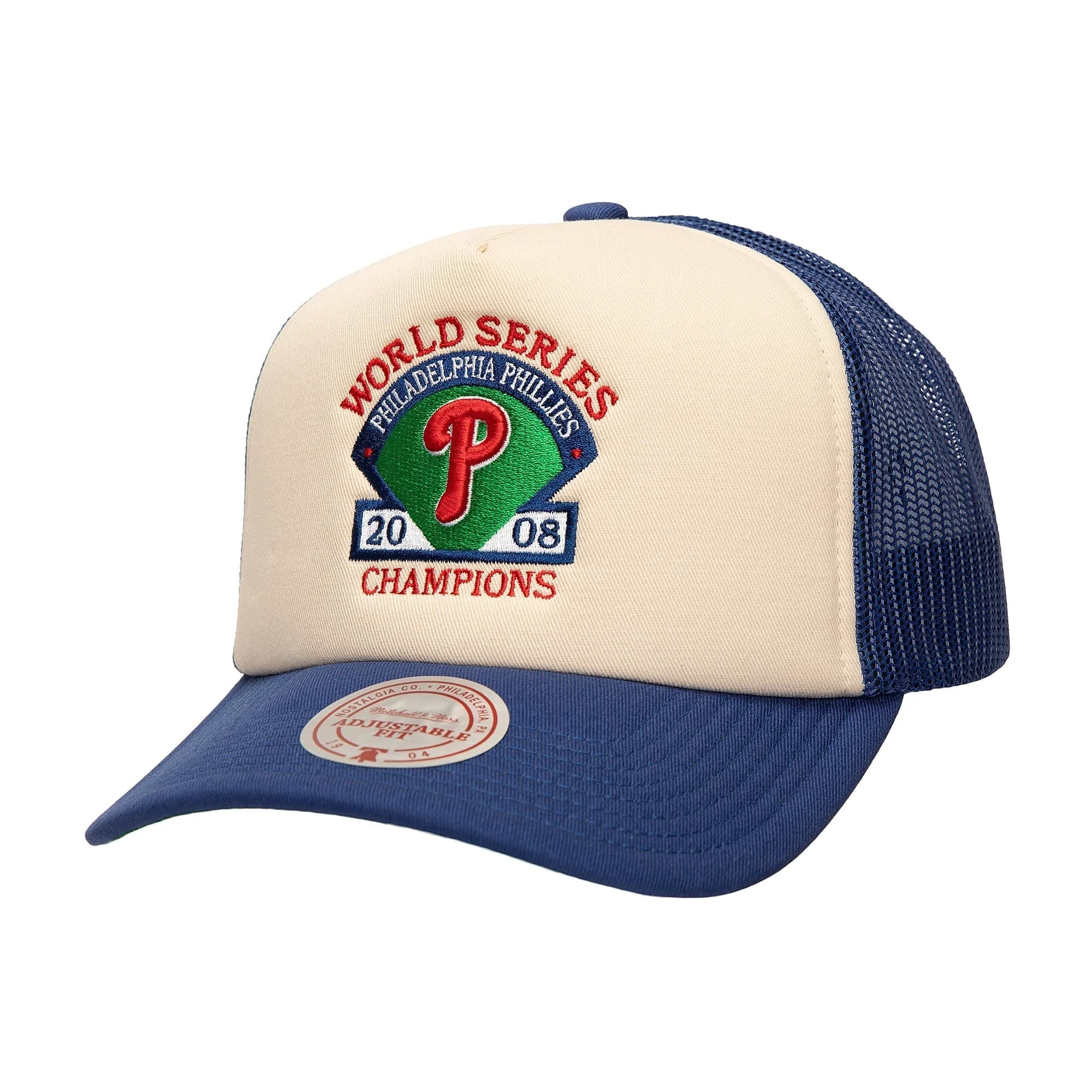 Trendy Mitchell Ness Men's MLB Bases Loaded Trucker Phillies 2008 Hats Authentic