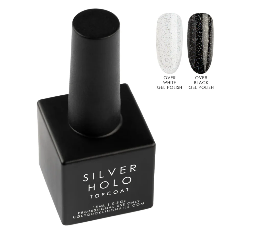 Green HOLO Top Coat - Silver Fine